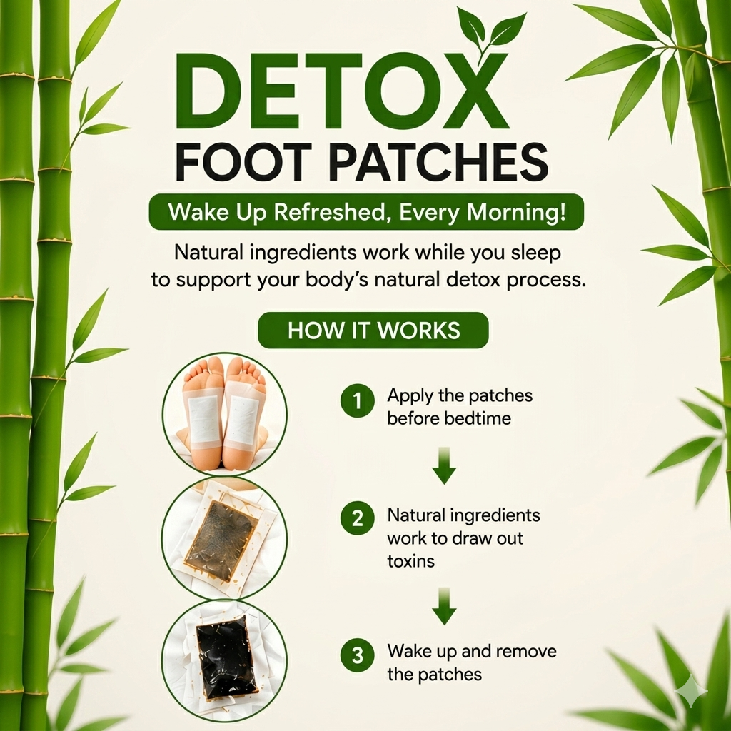 DEMARY Herbal Foot Patches – Relax, Refresh & Rejuvenate Overnight (10 Count)
